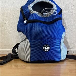 Mesh Breathable Backpack - Blue & Light Gray Mesh
